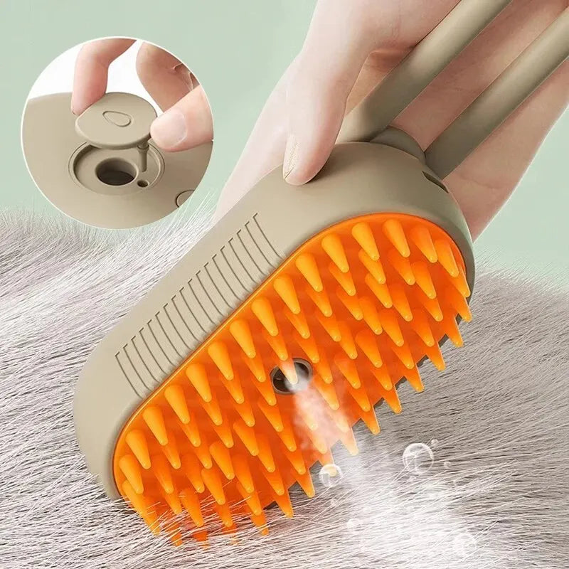 Escova de massagem com vapor para gatos