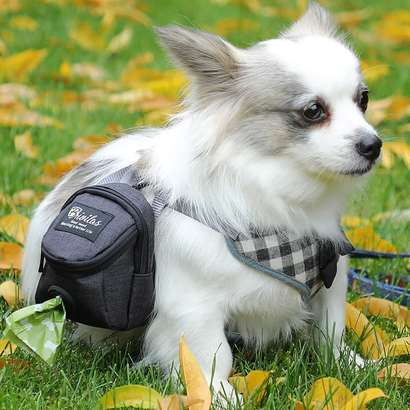Mini mochila de saquinhos para cães